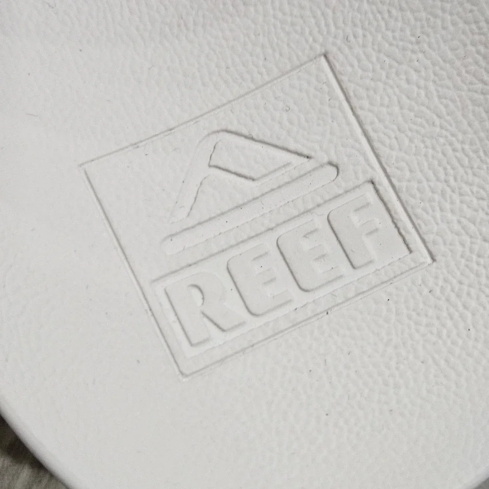 Reef Water Vista Higher Sandals Womens 8 White Platform Chunky Slide Beach Shoes